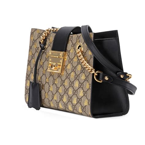 fake gucci bee bag|gucci padlock small shoulder bag.